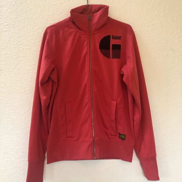 G-Star Red Track Jacket with velvet logo - Picture 5 of 6